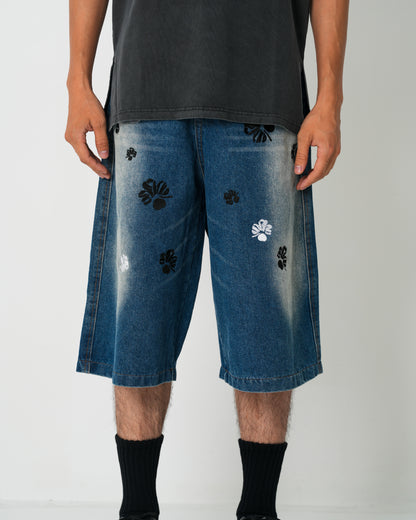 Washed Denim Shorts SP