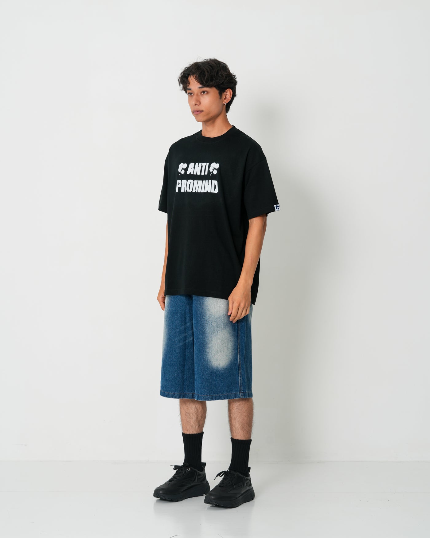 Washed Denim Shorts