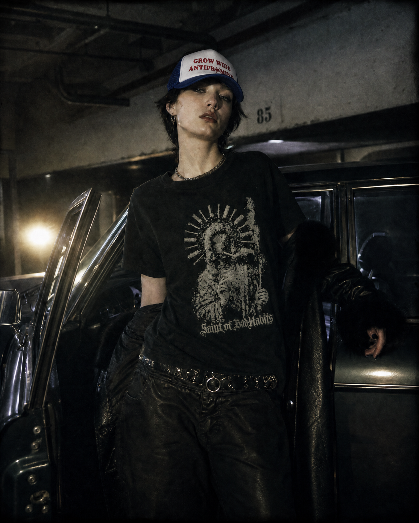 Distressed “Saint of Bad Habits” Graphic Tee
