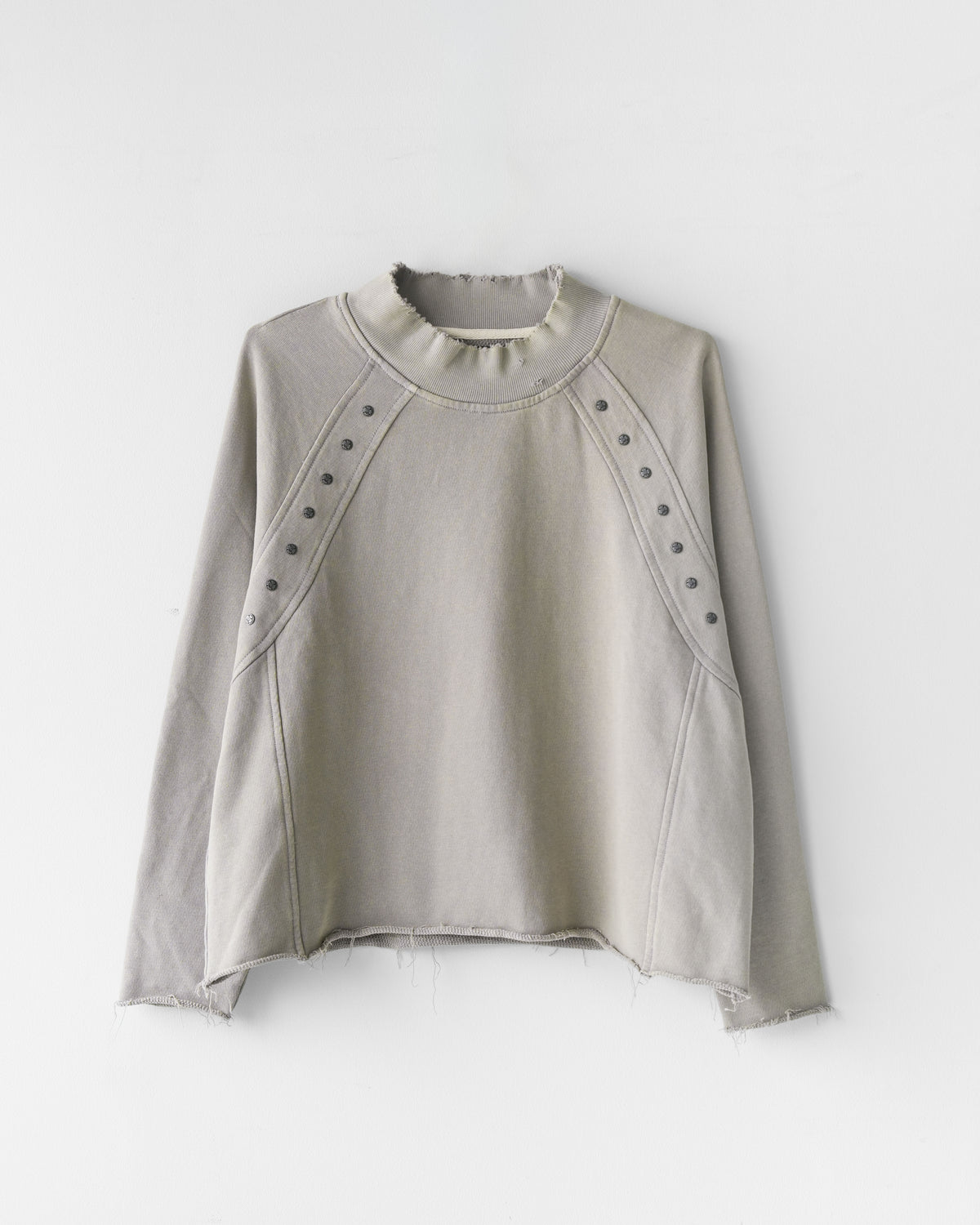 Raw Edge Destroyed Snow-Washed Sweater GRY