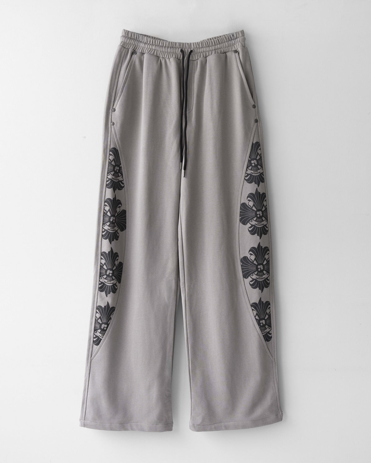Side Panel Logo Print Sweatpants GRY