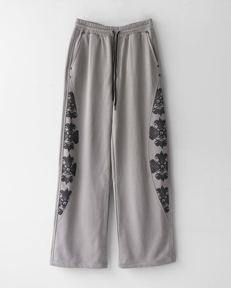 Side Panel Logo Print Sweatpants GRY