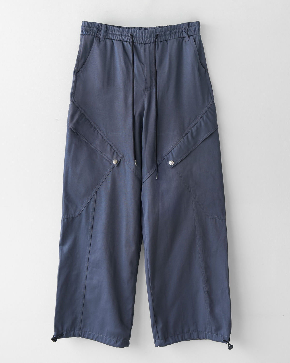 Skeleton Twill Drawstring Adjustable Cargo Pants NVY