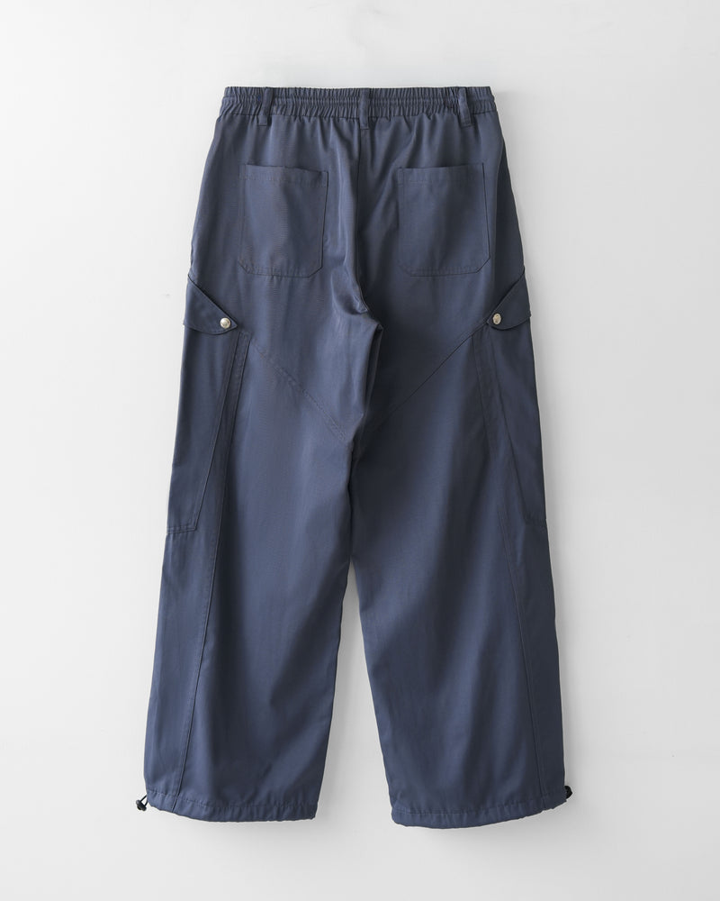 Skeleton Twill Drawstring Adjustable Cargo Pants NVY