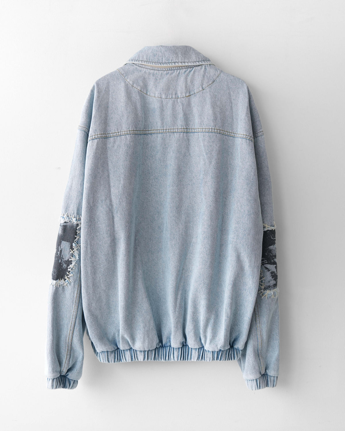 Washed Distressed Panelled Denim Jacket L.BLU