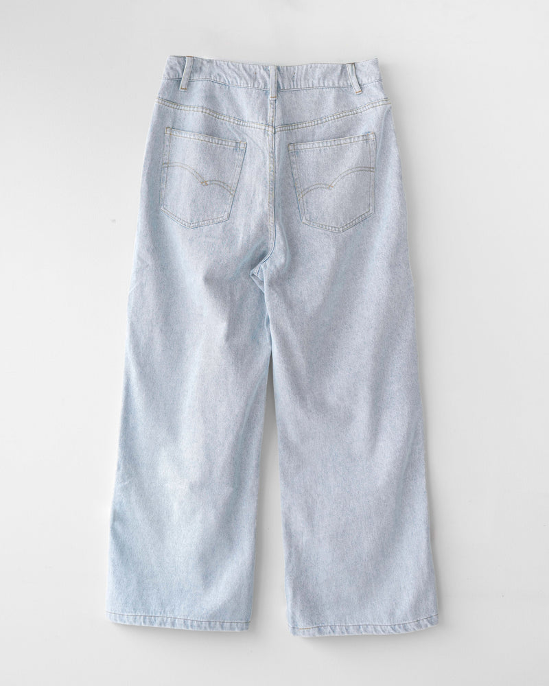 Washed Distressed Panelled Denim Jeans L.BLU
